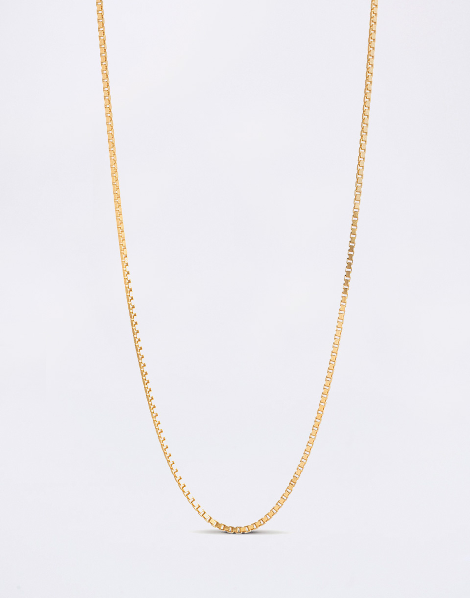 ENAMEL Copenhagen Necklace, Box Chain 1,45 mm 925S/GP