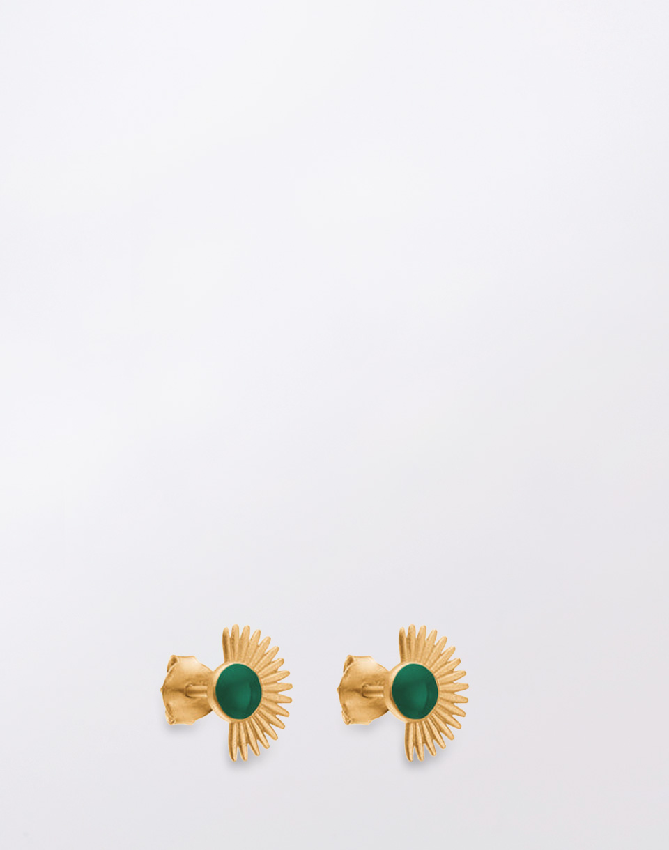 ENAMEL Copenhagen Studs, Soliel 42 Petrol Green