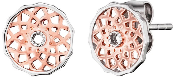 Engelsrufer Stříbrné bicolor náušnice Mandala ERE-DREAM-BI-ST