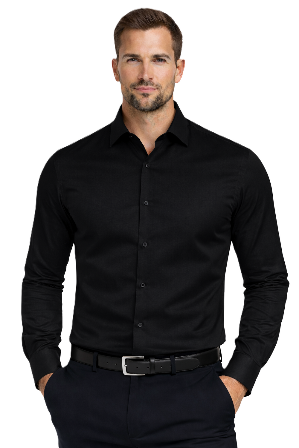 Espada - Pánská Slim Fit Košile - Černá