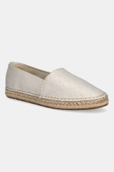 Espadrilky Calvin Klein FLAT ESPADRILLE - JACQ béžová barva, HW0HW02467