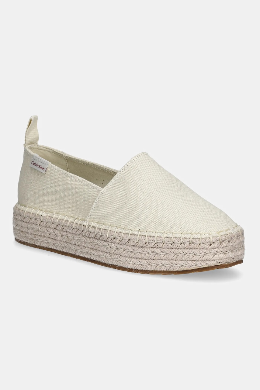 Espadrilky Calvin Klein Jeans PLATFORM ESPADRILLE ML CS béžová barva, na platformě, YW0YW01871