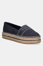 Espadrilky Tommy Hilfiger DENIM PLATFORM ESPADRILLE tmavomodrá barva, na platformě, FW0FW08543