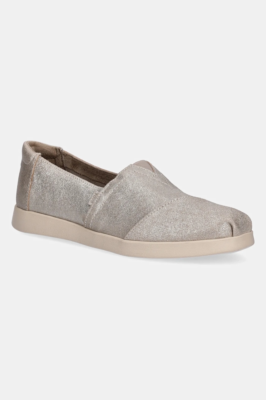 Espadrilky Toms CHAMPAGNE METALLIC SUEDE