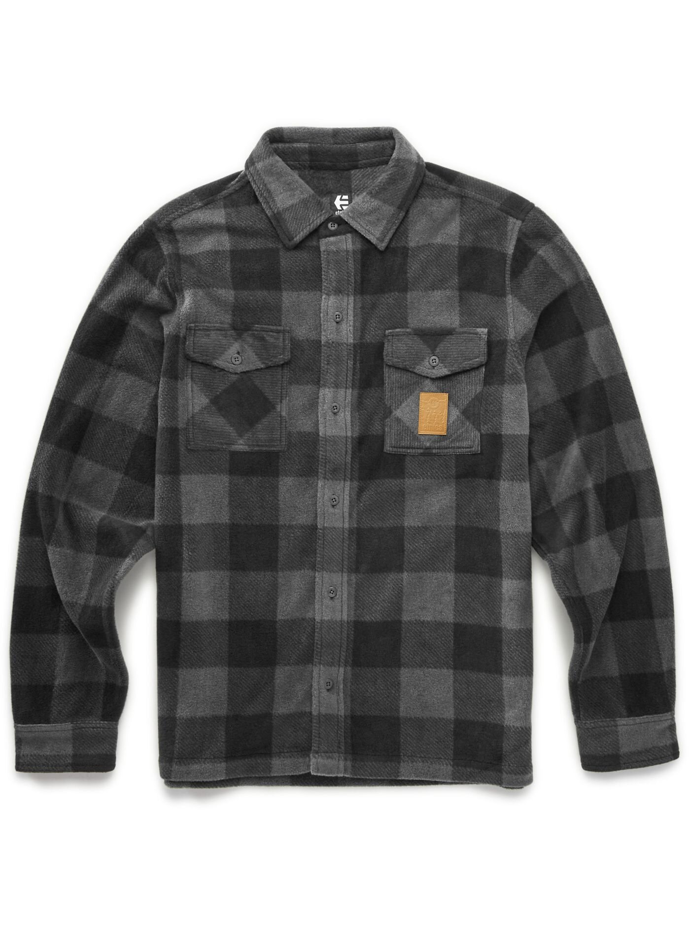Etnies pánská košile Woodsman Fleece Charcoal | Šedá | Velikost L