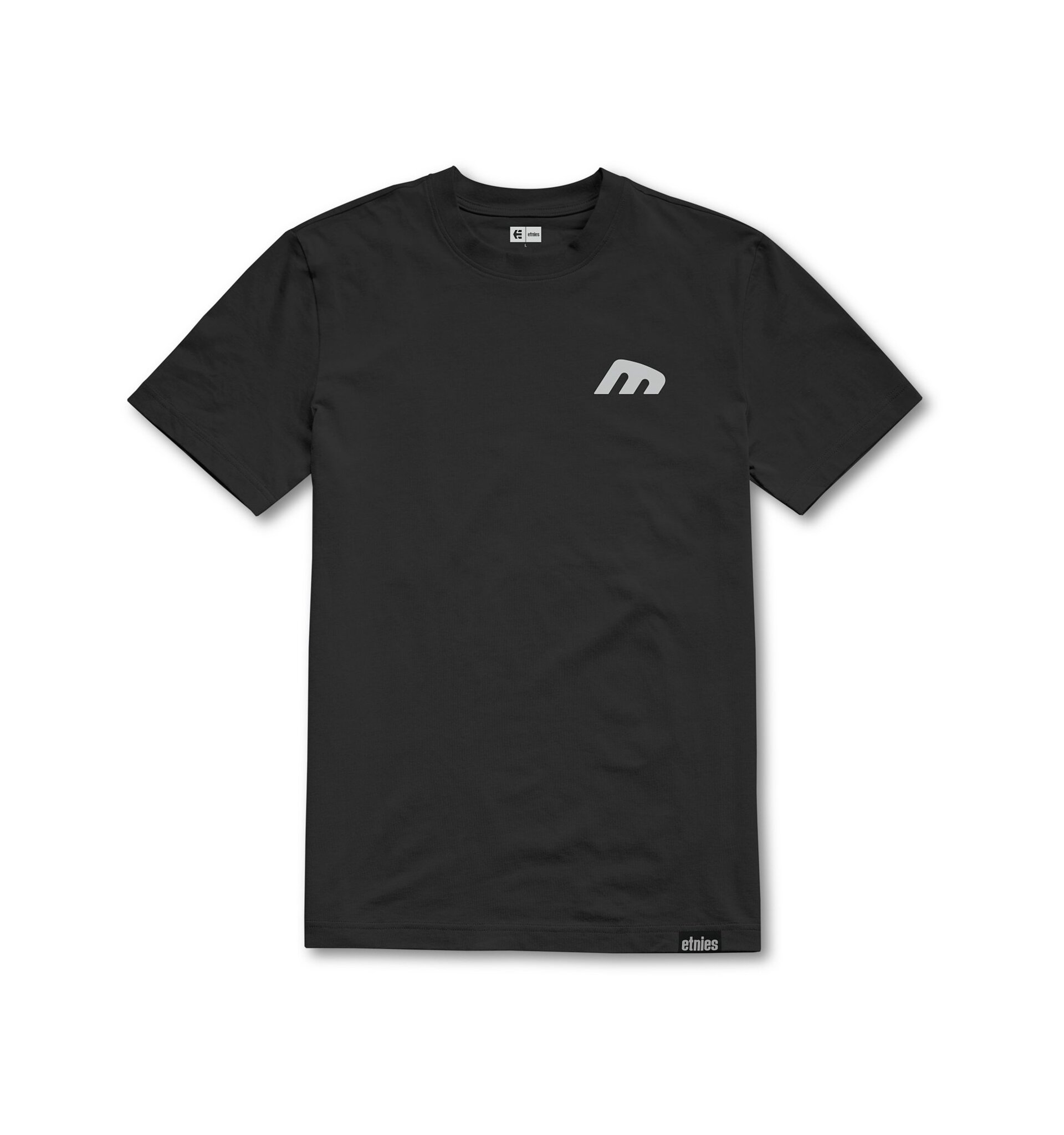 Etnies pánské tričko Team Embroidery Black / White | Černá | Velikost L | 100% bavlna