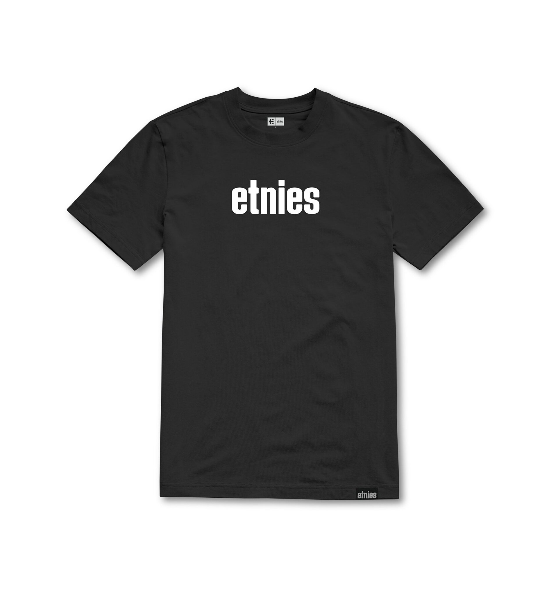 Etnies pánské tričko Wordmark Black / White | Černá | Velikost L | 100% bavlna