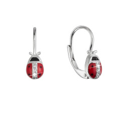 Evolution Group - Pavona Krásné stříbrné náušnice Berušky se zirkony 11534.1
