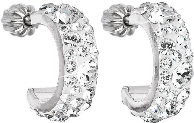 Evolution Group - Pavona Půlkruhové náušnice 31118.1 krystal