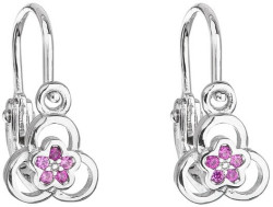 Evolution Group - Pavona Stříbrné dětské náušnice se zirkonem Fuchsia 11171.3