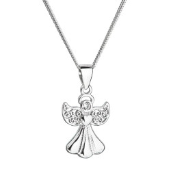 Evolution Group - Pavona Stříbrný náhrdelník Andělíček s krystalem Swarovski 32077.1