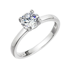 Evolution Group - Pavona Stříbrný prsten se zirkonem 15004.1 crystal 56 mm