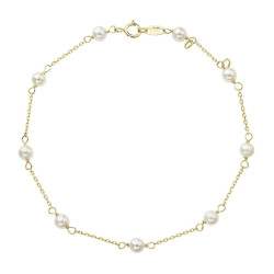 Evolution Group - Pavona Zlatý náramek s pravými říčními perlami 93P00015