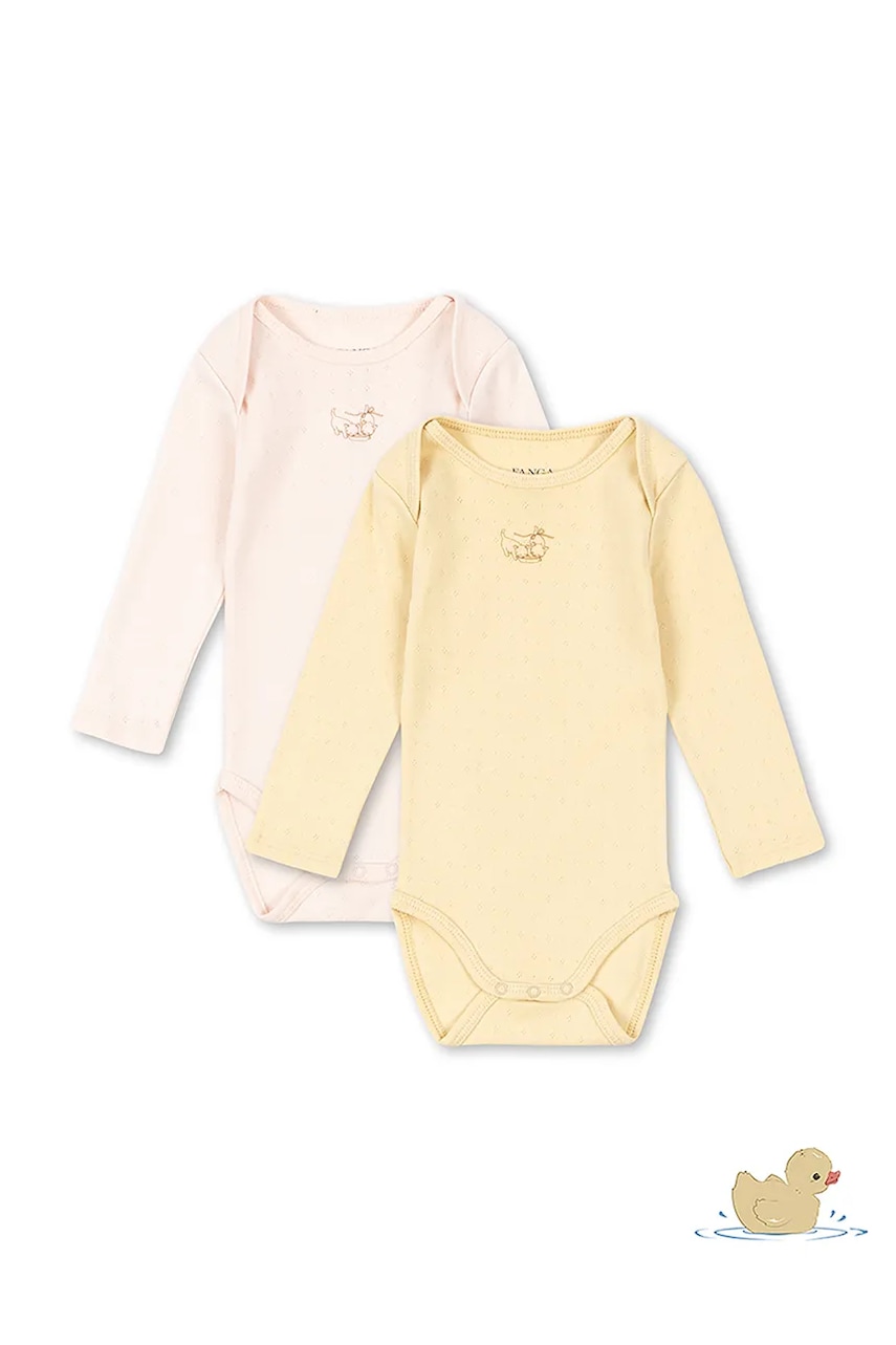 Fanga Fontana  body kojenecké bavlněné PERLA 2 PACK LS BODY OCS 2-pack