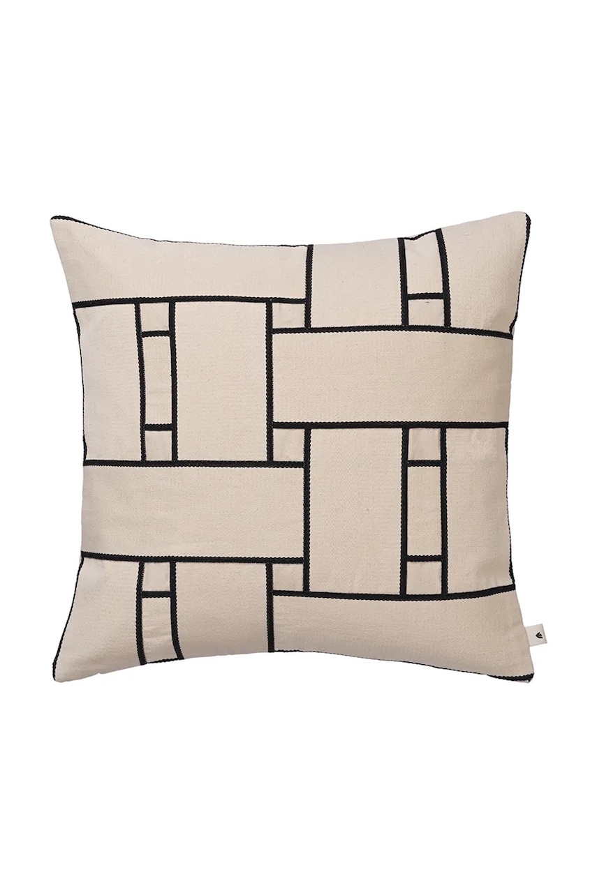 Ferm Living  Polštář s dekorací bavlněný 50 x 50 cm