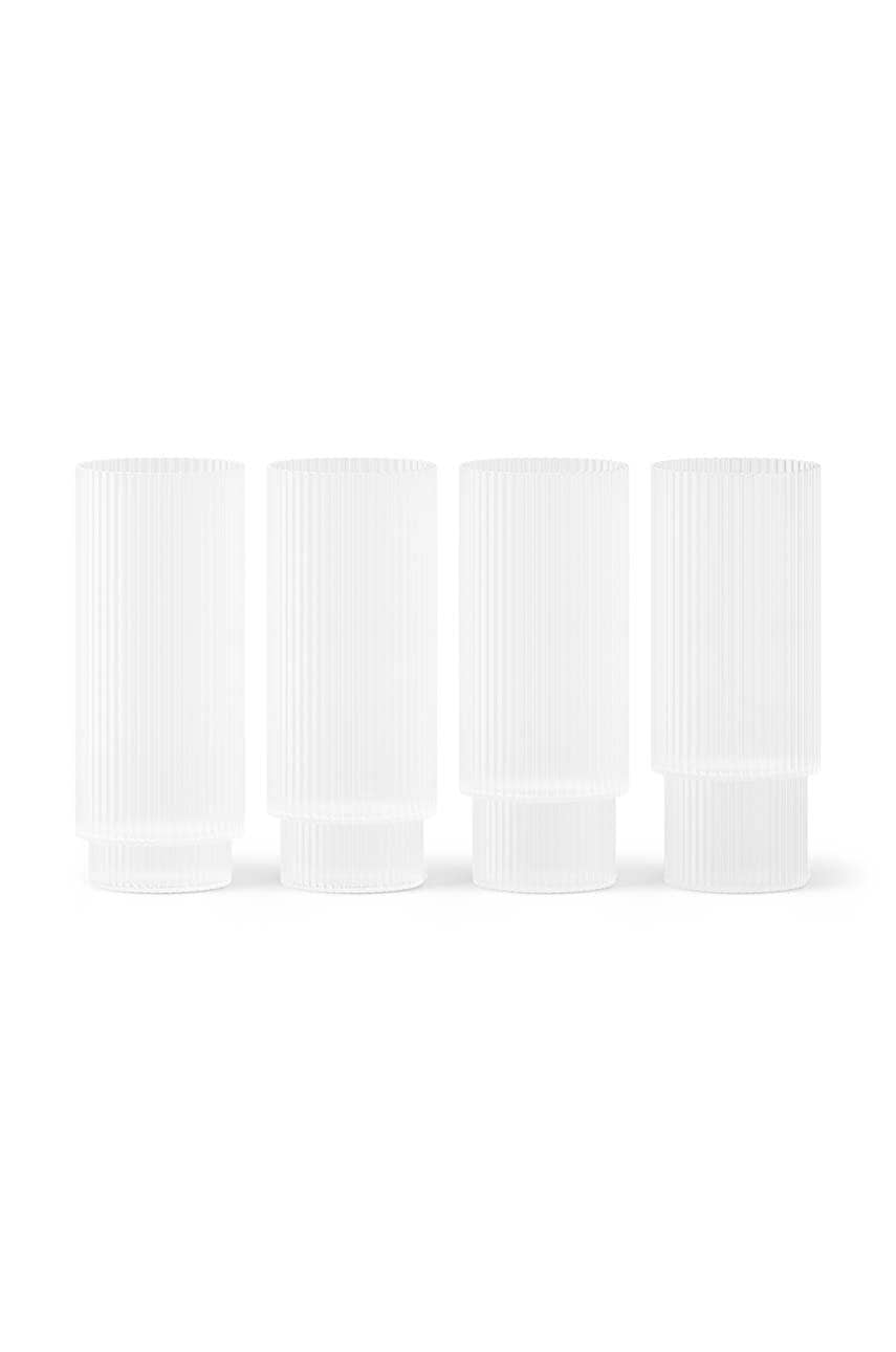 Ferm Living  Sada sklenic na nápoje  Ripple 300 ml 4-pack