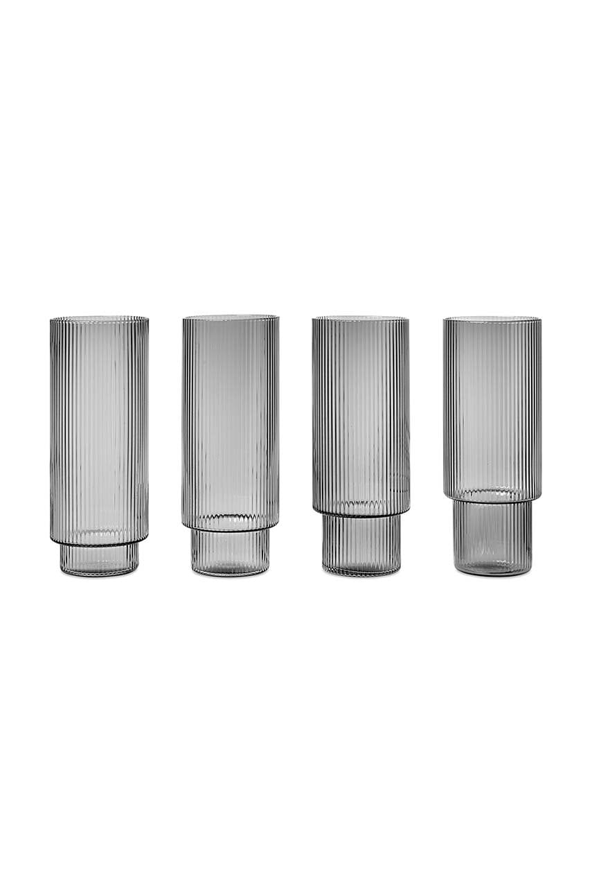 Ferm Living  Sada sklenic na nápoje  Ripple 300 ml 4-pack