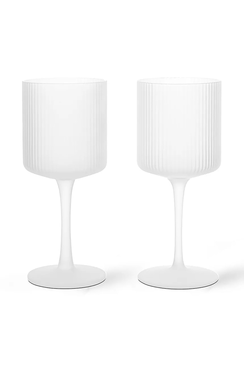 Ferm Living  Sada sklenic na víno  Ripple 260 ml 2-pack