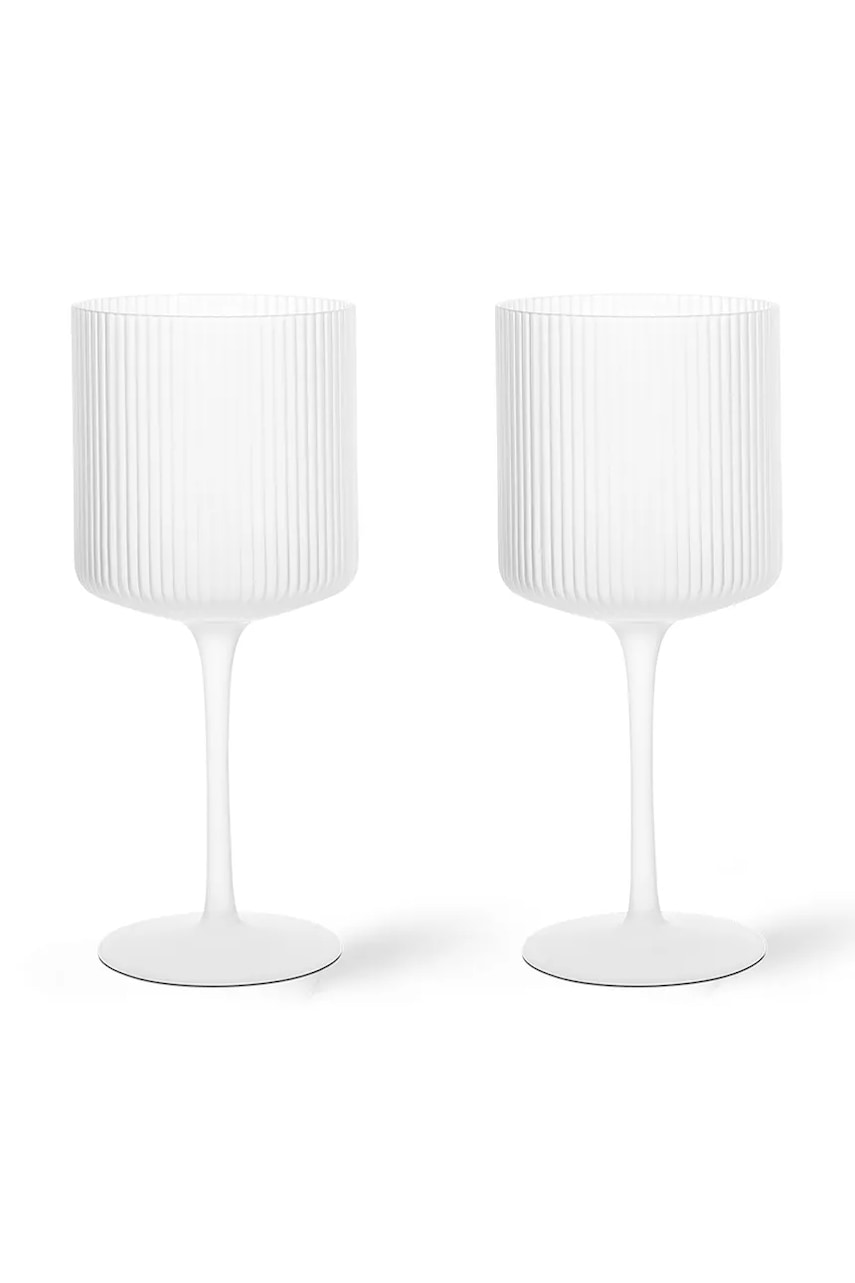Ferm Living  Sada sklenic na víno  Ripple 325 ml 2-pack