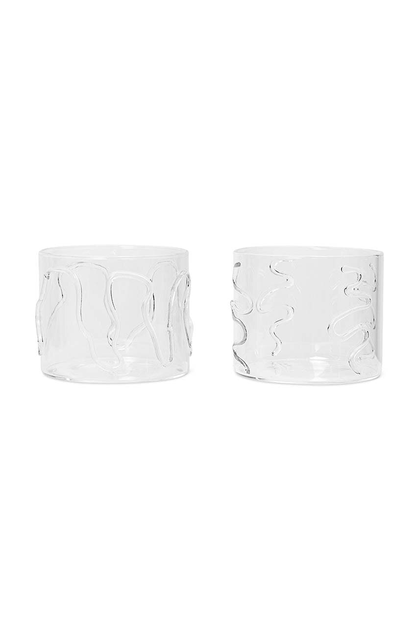 Ferm Living  Sada skleniček  Doodle Glasses 200 ml 2-pack