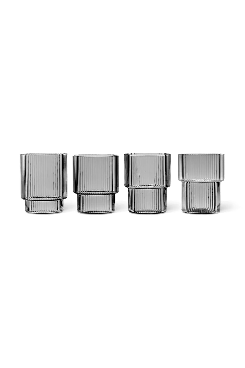 Ferm Living  Sada skleniček  Ripple 200 ml 4-pack