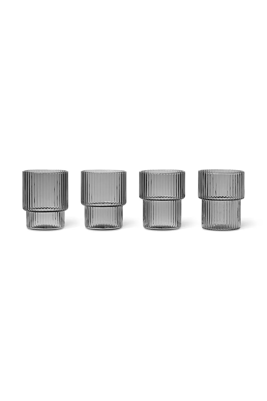 Ferm Living  Sada skleniček  Ripple 60 ml 4-pack