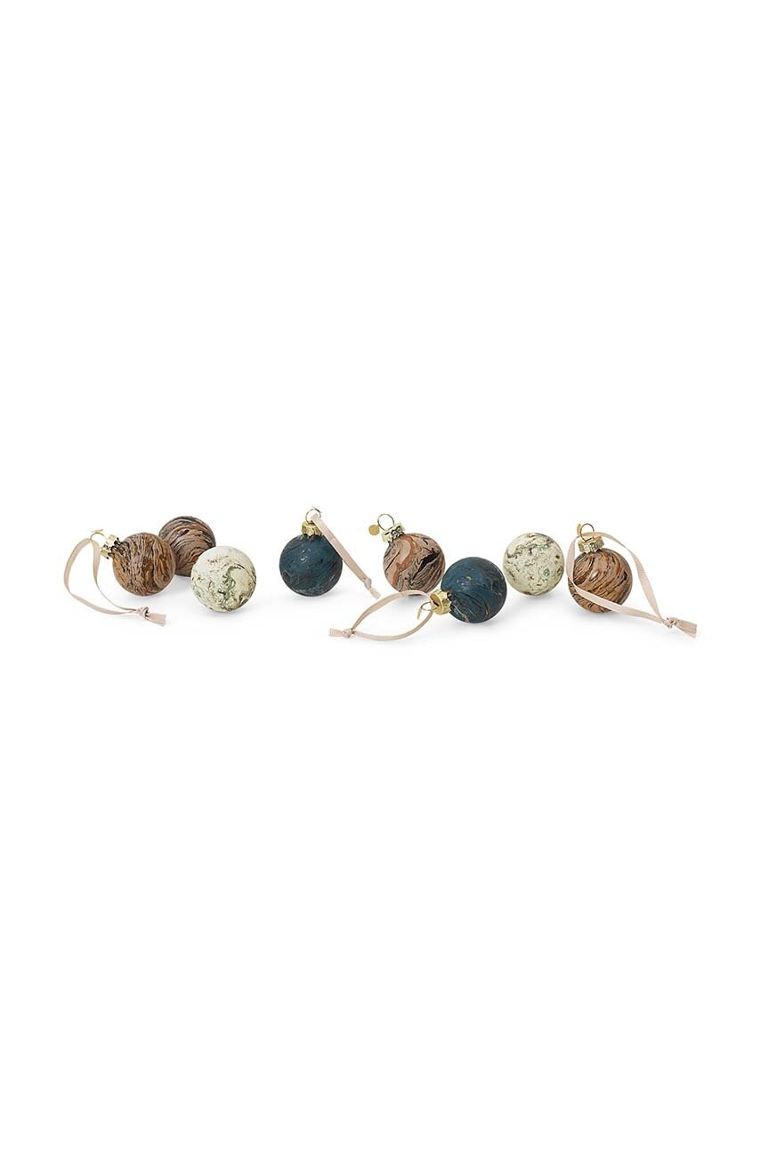 Ferm Living  Sada vánočních ozdob  Marble Baubles S 8-pack