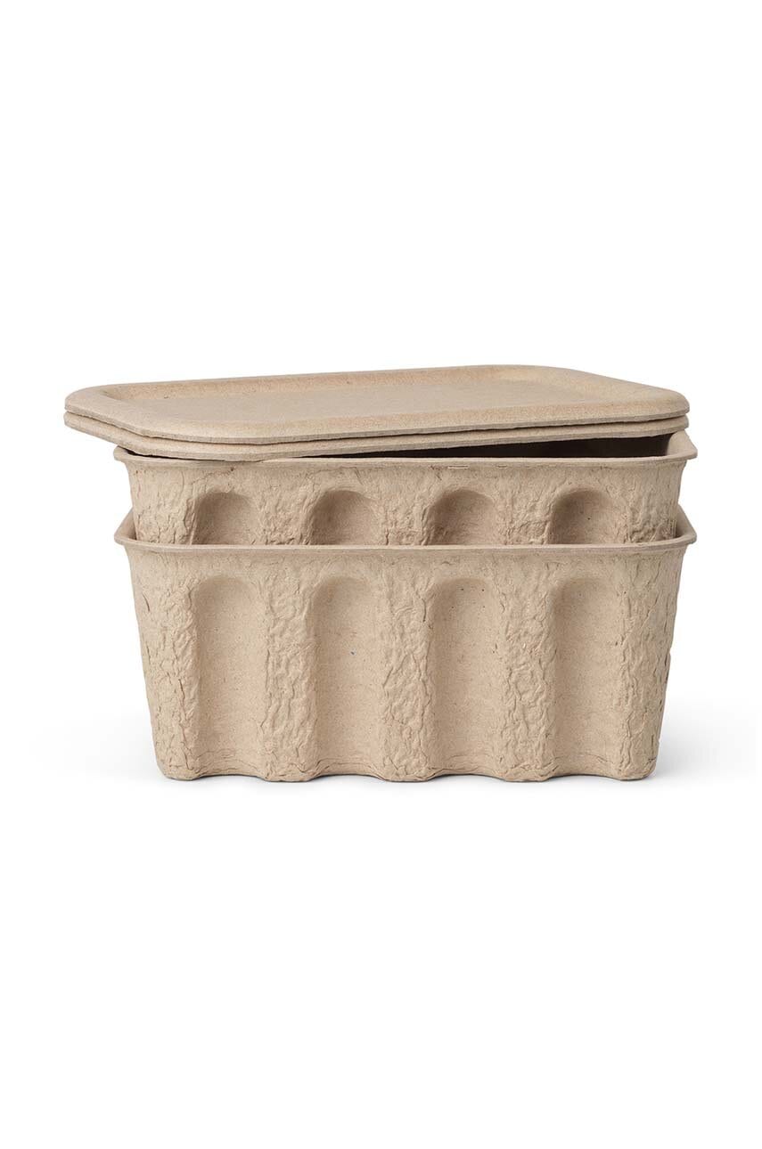 Ferm Living  Úložný box  Paper Pulp Box 2-pack
