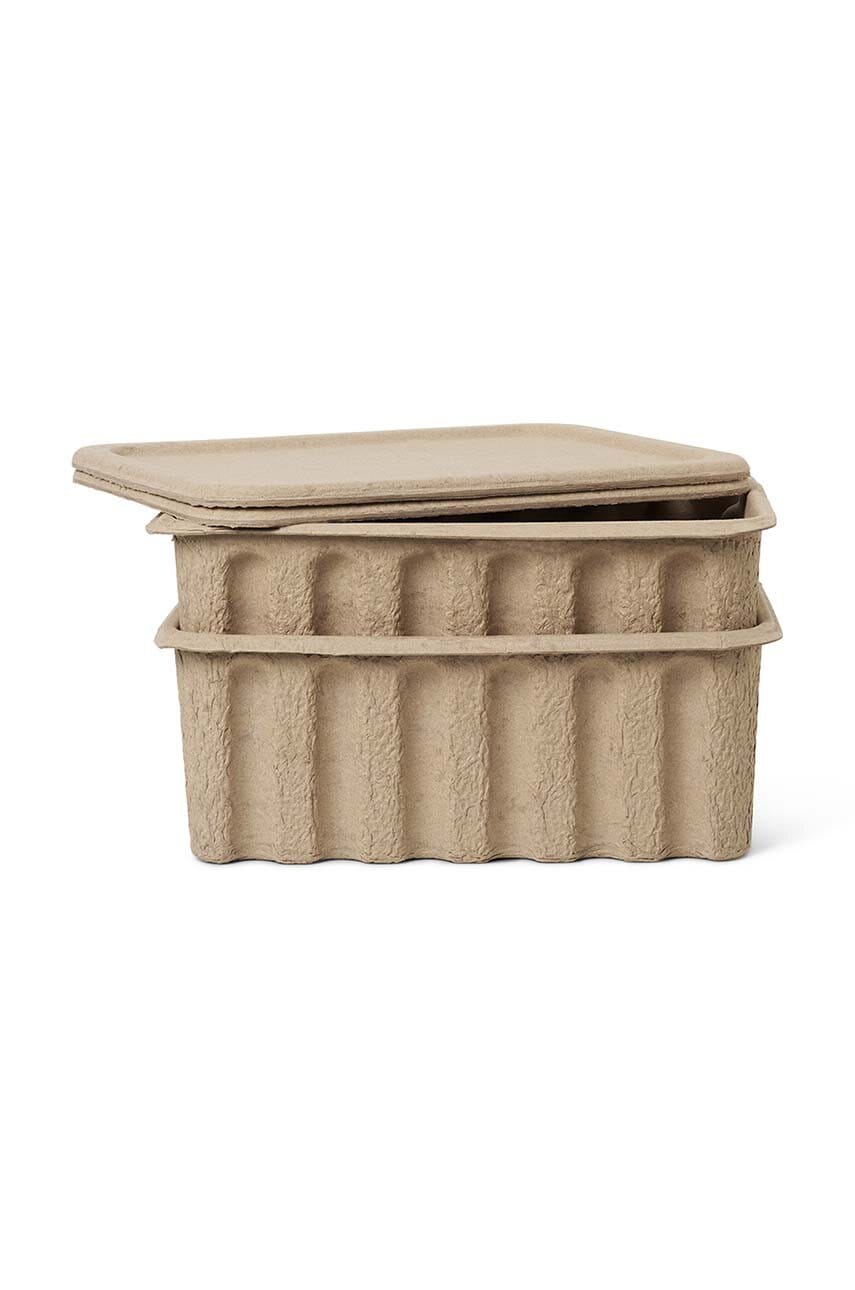 Ferm Living  Úložný box  Paper Pulp Box L 2-pack