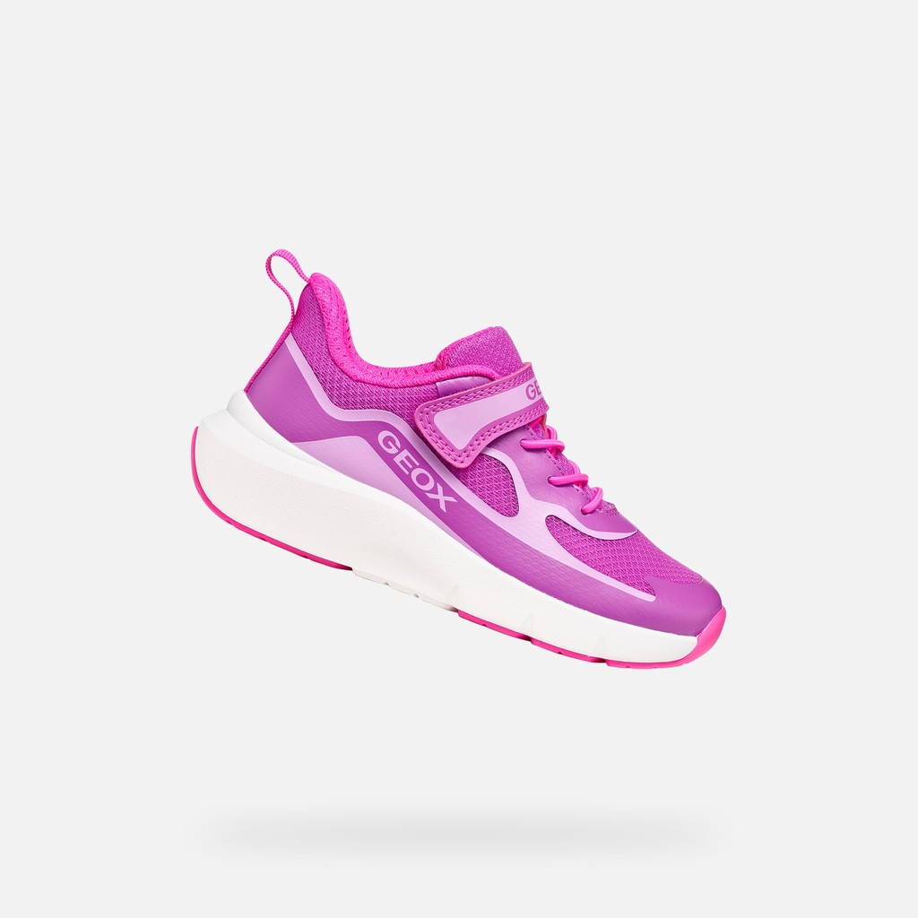 Fialové dívčí tenisky Geox Pro-Ran