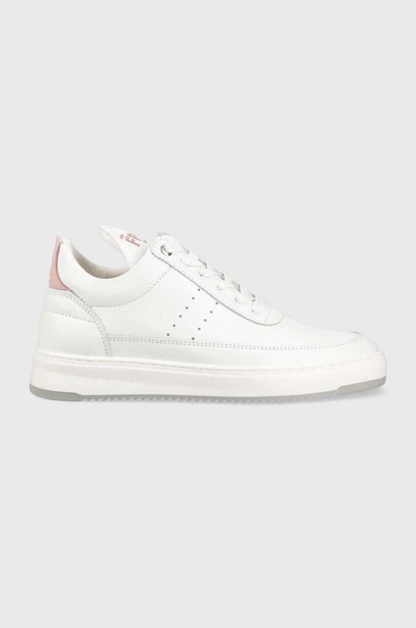 Filling Pieces  Kožené tenisky  Low Top Bianco