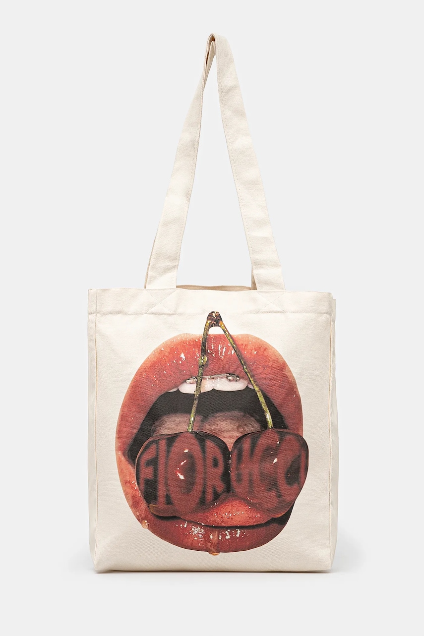 Fiorucci  Bavlněná kabelka  Mouth Print