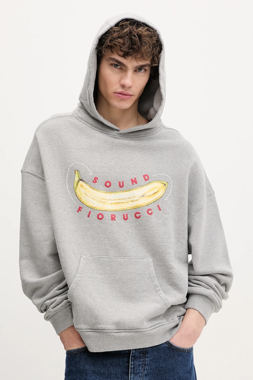 Fiorucci  Bavlněná mikina  Banana Sound Print Relaxed Fit Hoodie