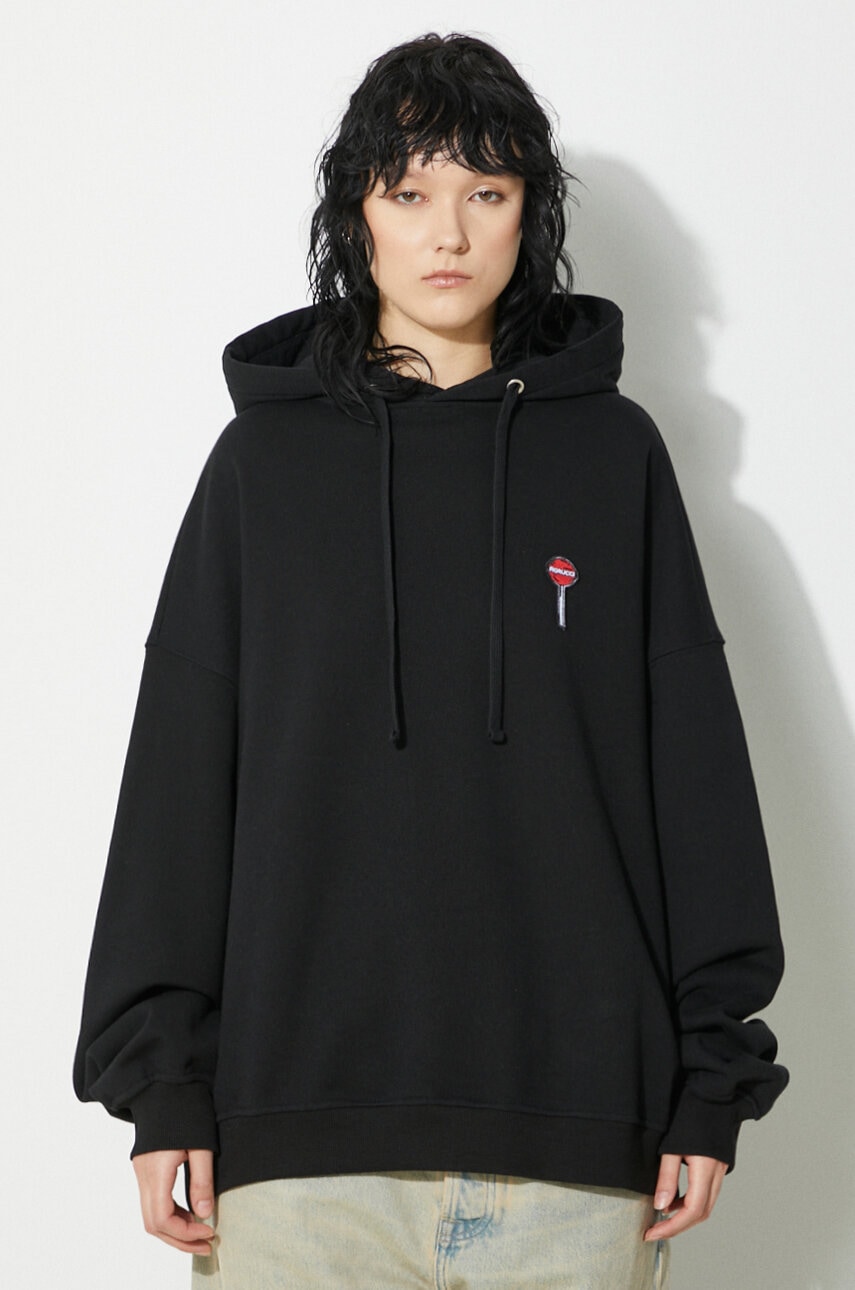 Fiorucci  Bavlněná mikina  Black Lollipop Patch Hoodie