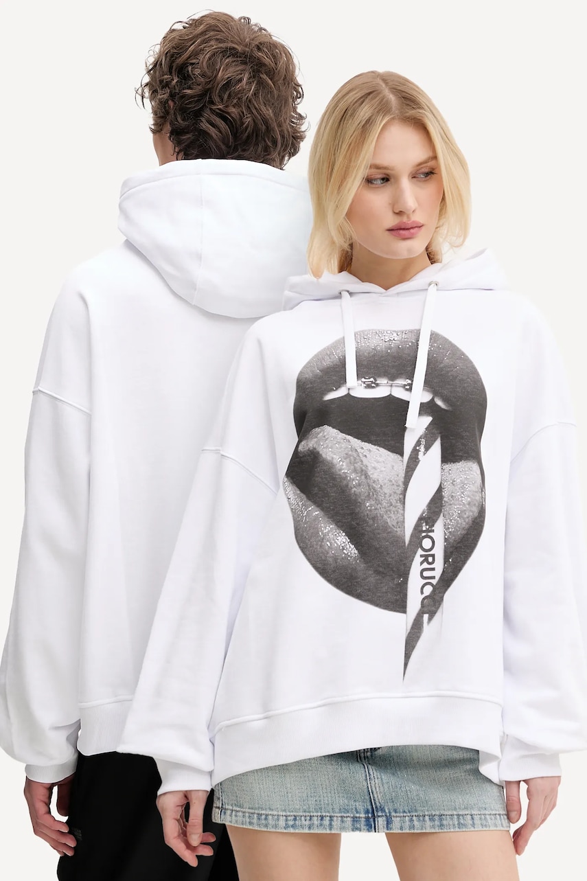 Fiorucci  Bavlněná mikina  Mouth Print Relaxed Fit Hoodie