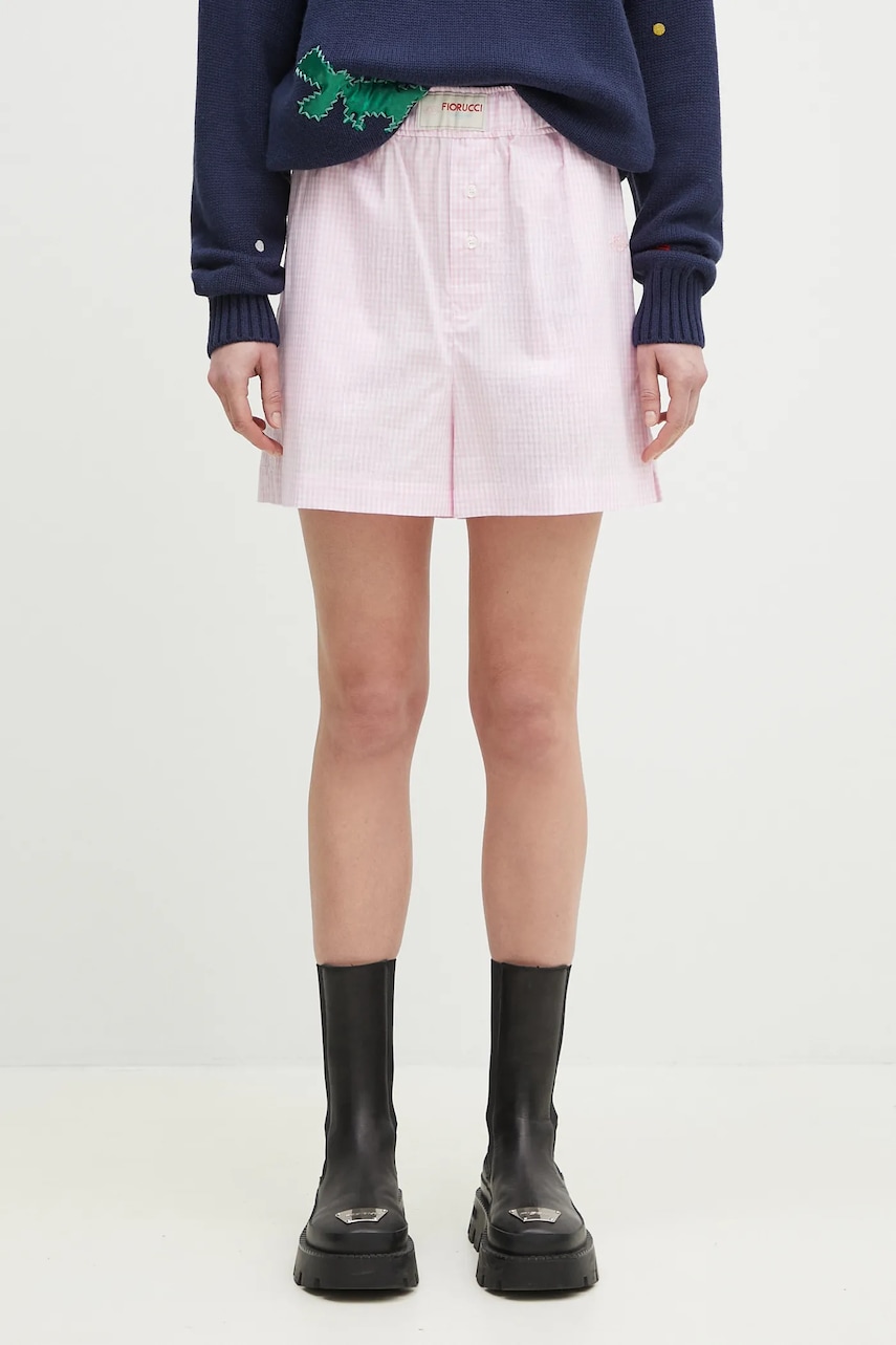 Fiorucci  Bavlněné šortky  Gingham Logo