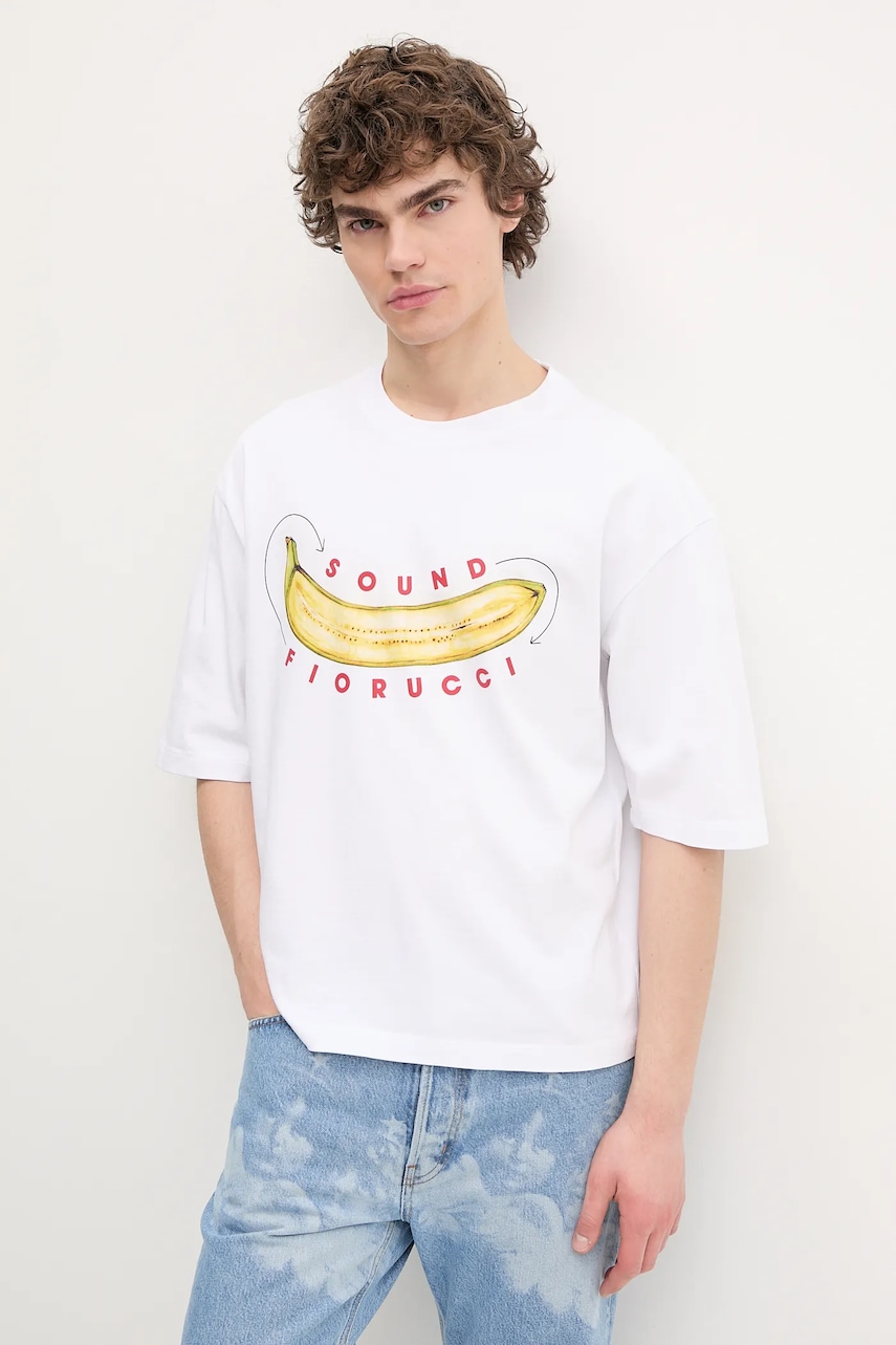 Fiorucci  Bavlněné tričko  Banana Sound Print Regular Fit T-Shirt