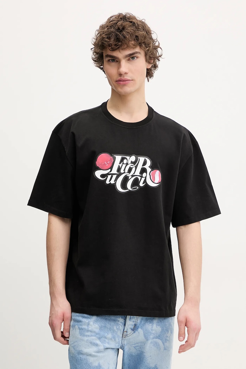Fiorucci  Bavlněné tričko  Curly Lollipop Logo Boxy T-Shirt