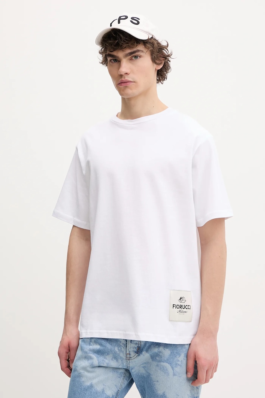 Fiorucci  Bavlněné tričko  Label Regular Fit T-Shirt