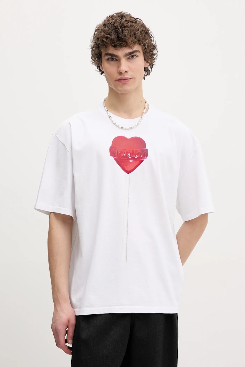 Fiorucci  Bavlněné tričko  Lollipop Heart Print Boxy Fit T-Shirt