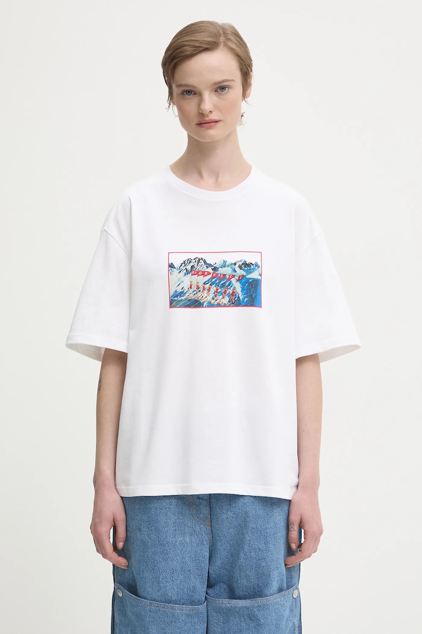 Fiorucci  Bavlněné tričko  Winter Waterskiing Print Boxy