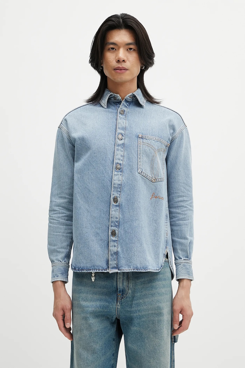 Fiorucci  Džínová košile  Open Back Embroidered Denim