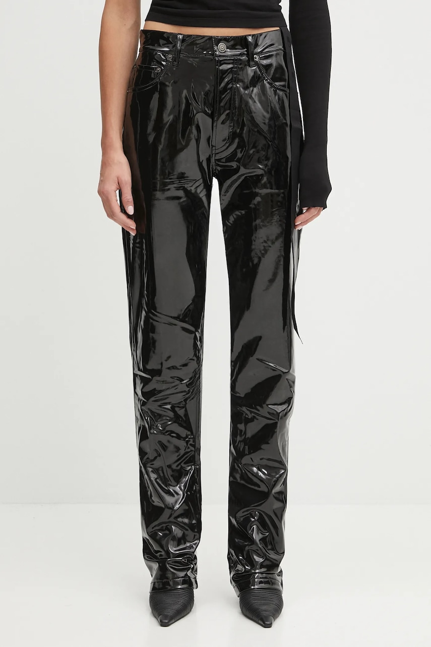 Fiorucci  Kalhoty  Stretch Vinyl Straight Fit