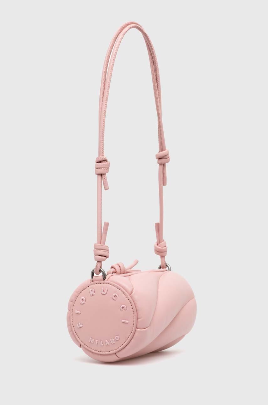 Fiorucci  Kožená kabelka  Baby Pink Leather Mini Mella Bag