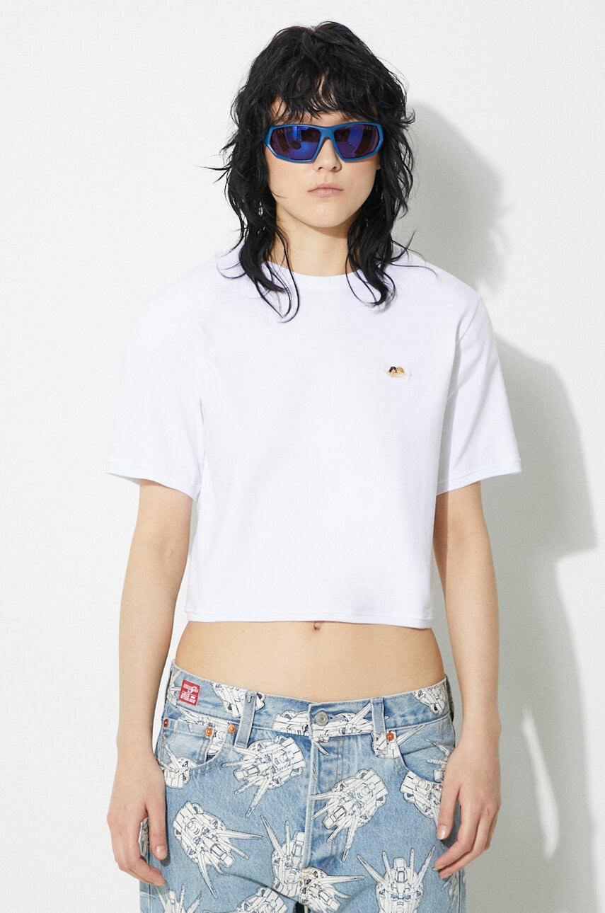 Fiorucci  Tričko  Angel Patch Padded Cropped T-Shirt