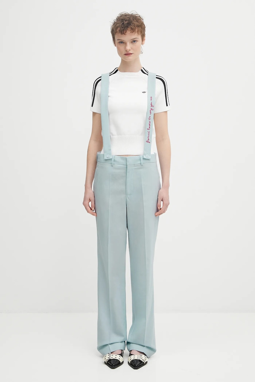 Fiorucci  Vlněné kalhoty  Embroidered Suspender