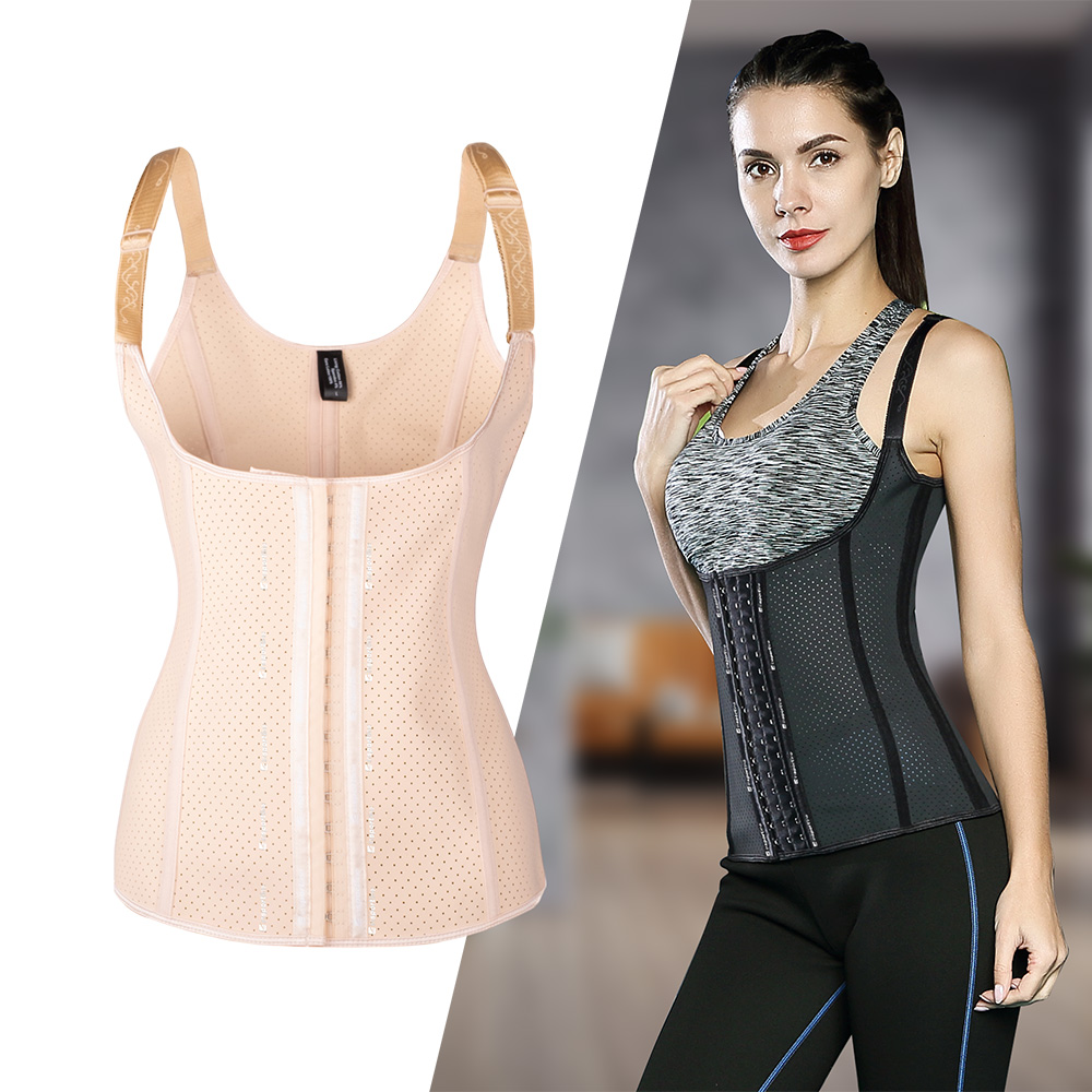 Fitness korzet s ramínky inSPORTline Corsup béžová S