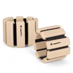 Fitness závaží na kotník a zápěstí inSPORTline Brace 2x0,5 kg béžová
