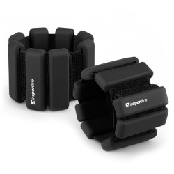 Fitness závaží na kotník a zápěstí inSPORTline Brace 2x1,5 kg černá
