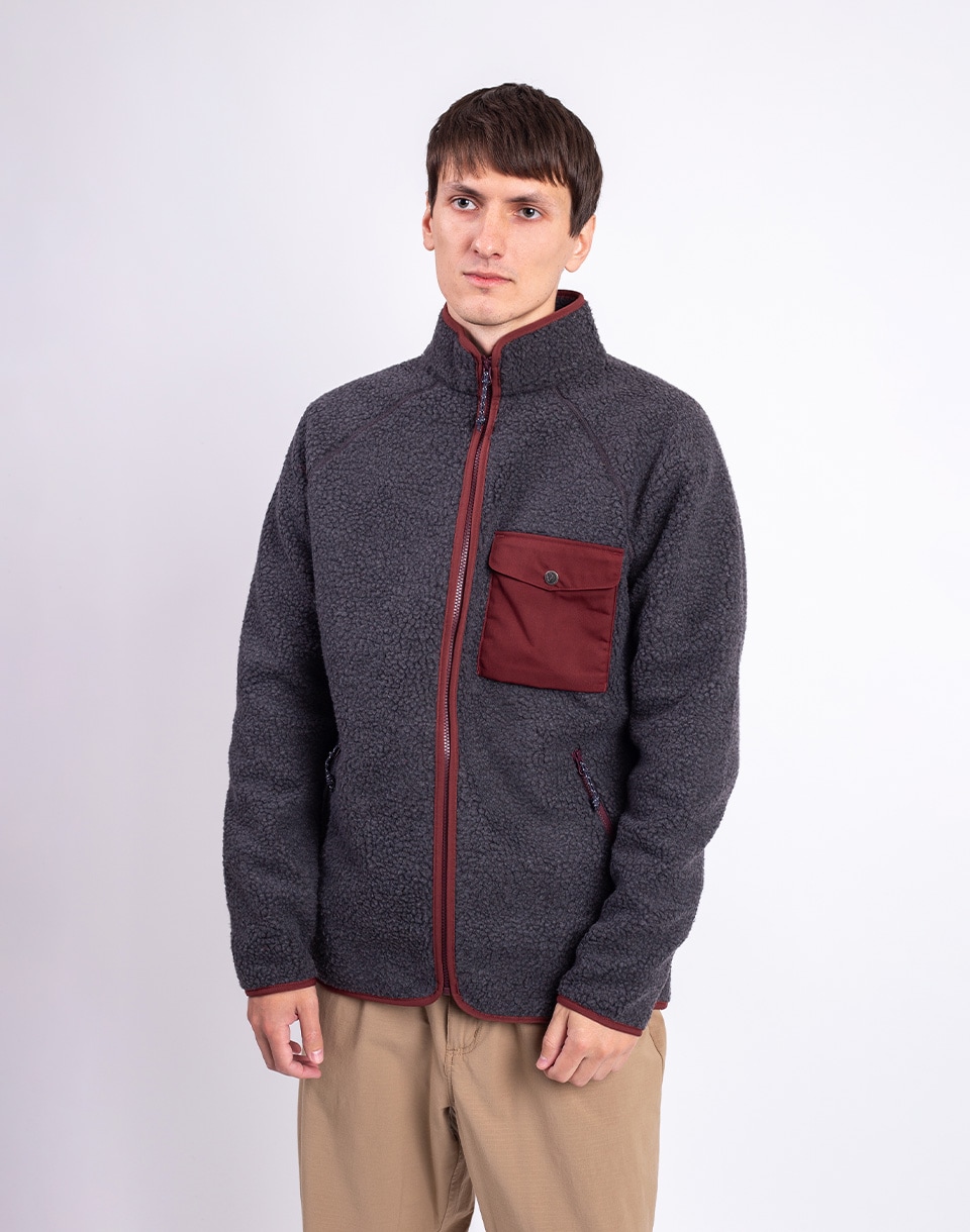 Fjällräven Vardag Pile Fleece M 030-352 Dark Grey-Maroon M